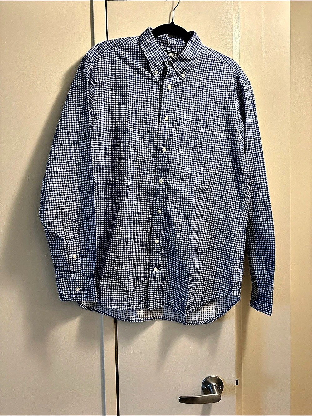 Gitman Bros. Vintage. Gingham Cotton Button Down in Blue & White